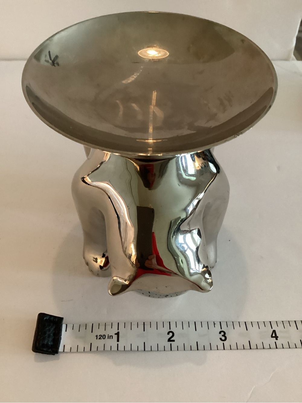 Vintage Restoration Hardware Polar Bear Candle Holder Silver Plate - Picture 8 of 11